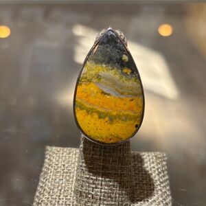 Bumblebee Jasper Sterling Silver Ring